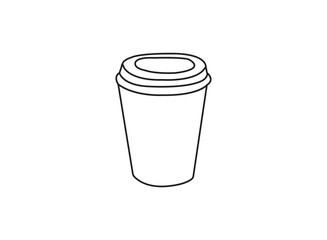 paper cup with straw make with vector