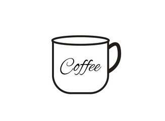 Coffee mug make with vector arts