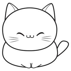 colorless funny cat cartoon
