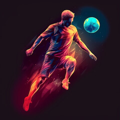 Soccer Ball Player Illustration Design
