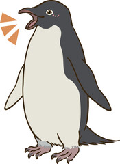 喜ぶアデリーペンギン