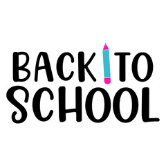 Back to school lettering quote design