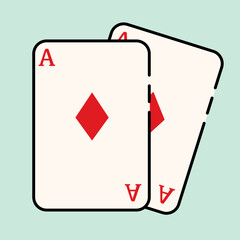 Playing cards icon, vector illustration.