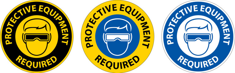 Symbol Floor Sign, Protective Equipment Required