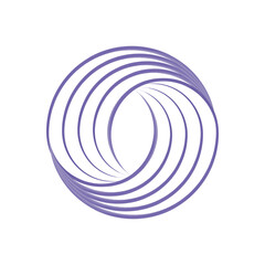 dynamic circle bagel with  textured lines