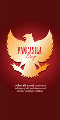 Pancasila Day with a proud design in red