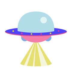Space objects collection illustration_UFO