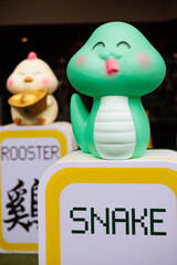 Illustration of Chinese zodiac signs in Singapore City center