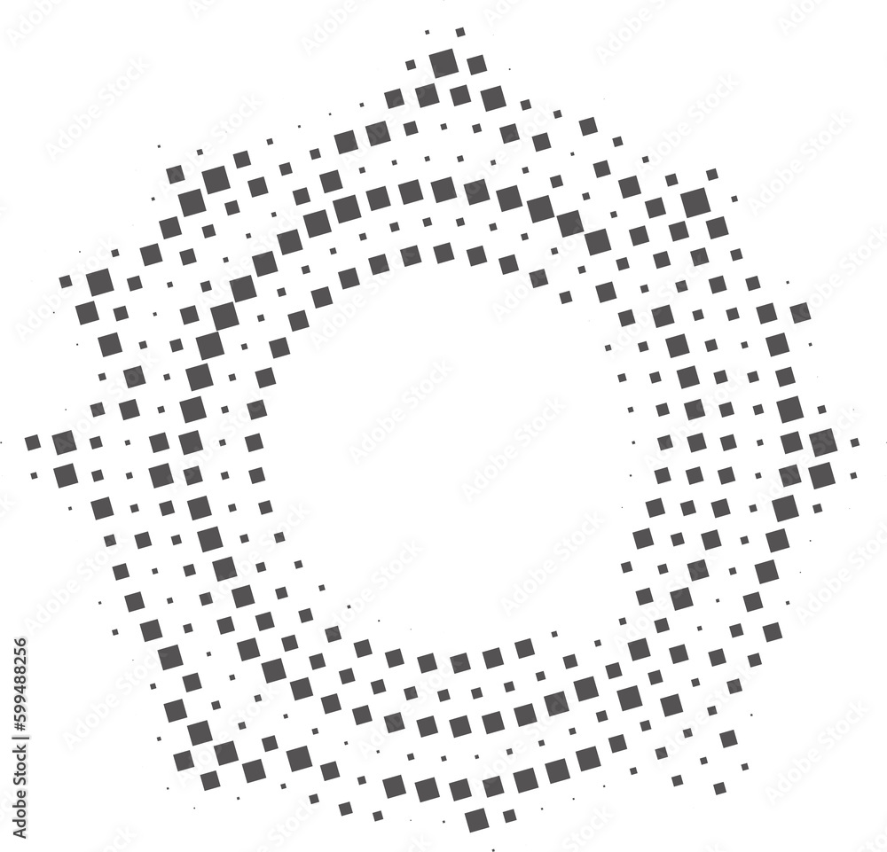 Poster dotted circle pattern. abstract halftone round. frame with random gradient gradation. grunge ring de
