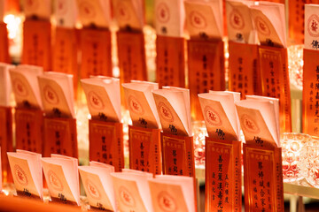 Fototapeta premium Decoration inside the beautiful Buddha Tooth Relic Temple in Singapore 