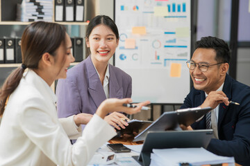 Asia business meeting   consultations of business people in the company's meeting room. 