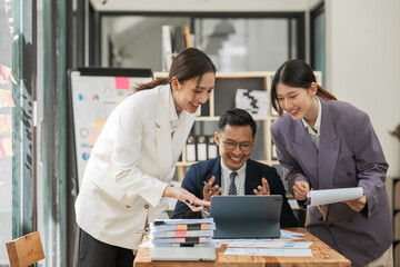 Asia business meeting   consultations of business people in the company's meeting room. 