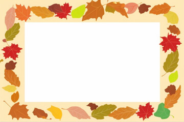 가을 단풍잎 배경의 프레임, 바탕, 백르라운드