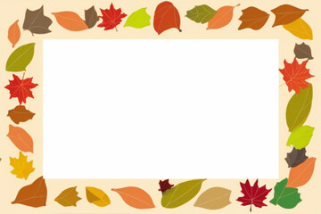가을 단풍잎 배경의 프레임, 바탕, 백르라운드