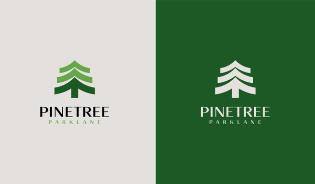 Pine House Pine Home Pine Tree Logo. Universal creative premium symbol. Vector sign icon logo template. Vector illustration