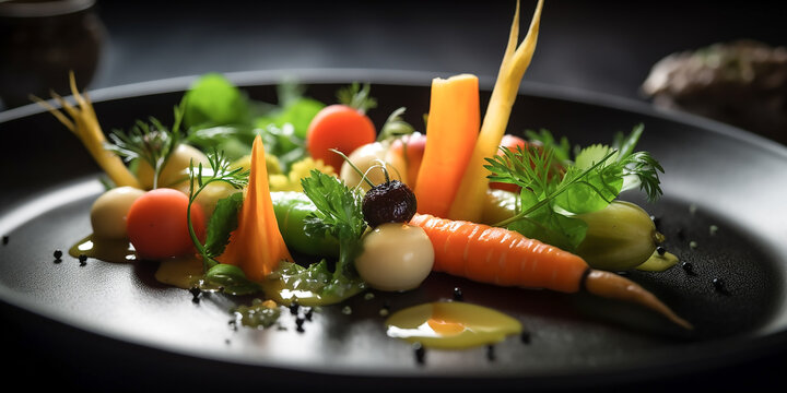 Vegetarisches Gourmet Essen KI