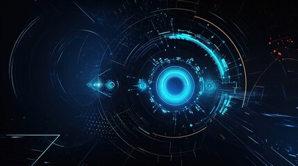 Fototapeta premium abstract background of electric light network, futuristic concept, Generative Ai 