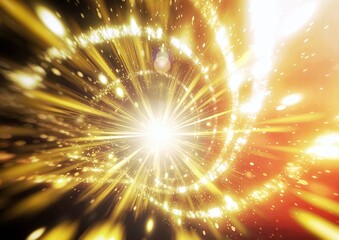 カラフルな光線が渦巻く抽象的な背景