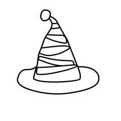 witch hat line icon