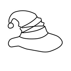 witch hat line icon