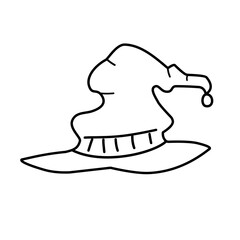 witch hat line icon