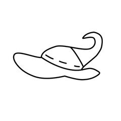 witch hat line icon