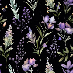 Floral seamless pattern of white anemone flowers. AI generated watercolor illustration digital art. Fabric print, decoration, wall art, printable. AI generated Image on the white background.