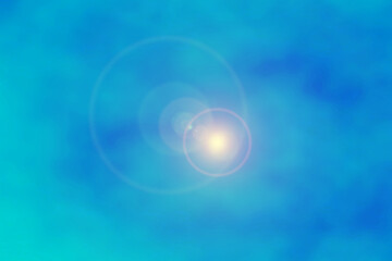 青いフレアのグラフィック素材