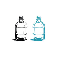 Glass Bottle Vector, vintage essential oils bottles vector, essential oils bottles, Medicine bottles vector.