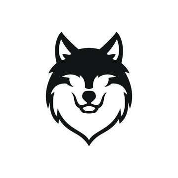 wolf head logo icon vector illustration