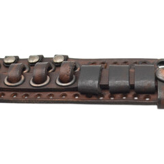 Steampunk leather bracelet. Handicraft. Accessories and decorations for mtalheads, rockers, punks,...