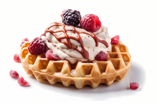 waffle dessert, generative AI