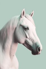 Obraz na płótnie Canvas contemporary art, poster design, beautiful horse, minimalistic