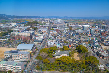 久留米市役所本庁舎・市民展望ロビーの眺め