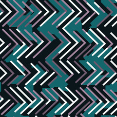 Pastel Geometry: An Abstract Linear Pattern of Geometric Shapes on a Black Striped Background
