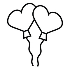 Heart balloon icon design template illustration isolated