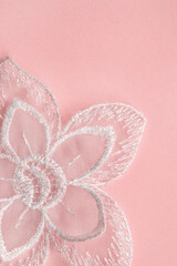 Flower on pink background