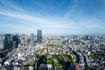 展望台から眺めると東京都心部