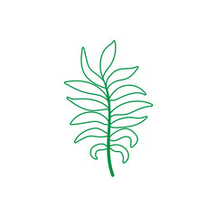 Green leaf vector icon. botany illustration sign . ecology symbol. eco sign.