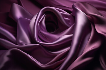 Purple fabric colored silk satin background Generative AI