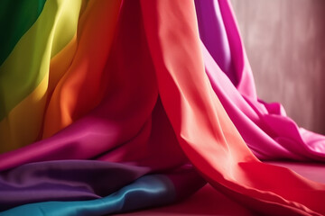LGBTQ+ rainbow flag background Generative AI