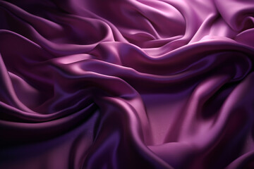 Fototapeta premium Purple fabric colored silk satin background Generative AI