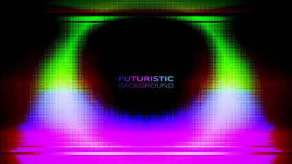 Futuristic banner design retro infinite groove vibrant back to the future theme background