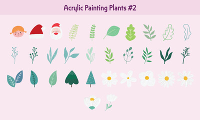 acrylic painting plants collection #2