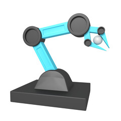 3d icon of robotic machine factory