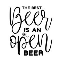 Beer typography illustration