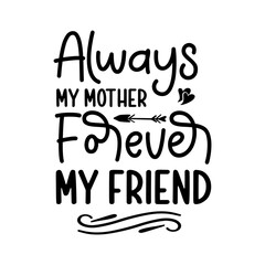 Obraz premium Best friends vector typography design
