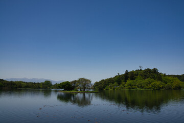 Fototapeta na wymiar 福島県白河市南湖