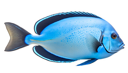 blue fish isolated on transparent background. 3D render.