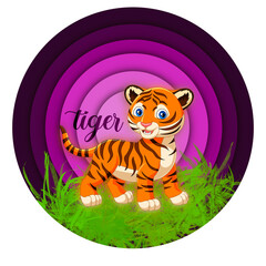 International Tiger day in circle